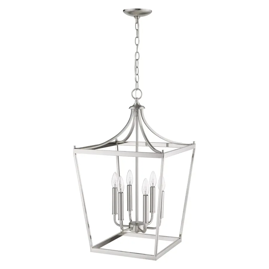 Kennedy 6-Light Chandelier in Satin Nickel - Image 7