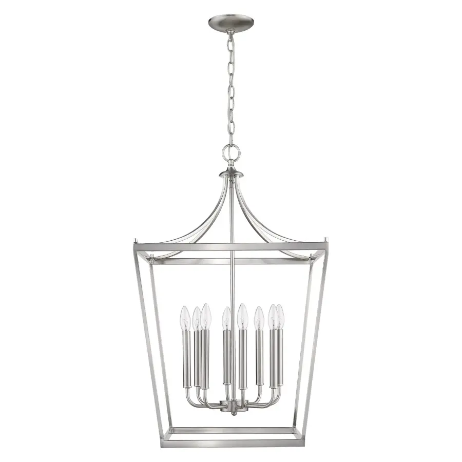 Kennedy 8-Light Chandelier in Satin Nickel - Image 1