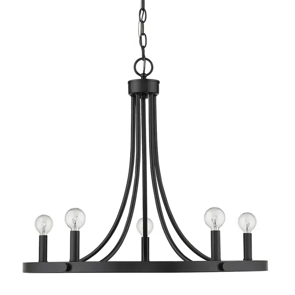 Sawyer 5-Light Chandelier in Matte Black - Image 1