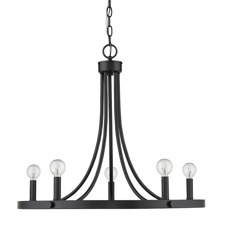 Sawyer 5-Light Chandelier in Matte Black - Image 1