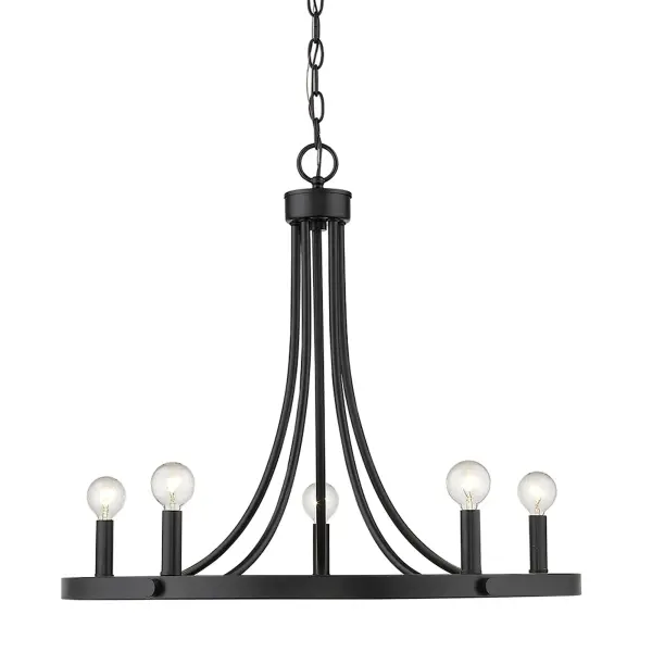 Sawyer 5-Light Chandelier in Matte Black - Image 2