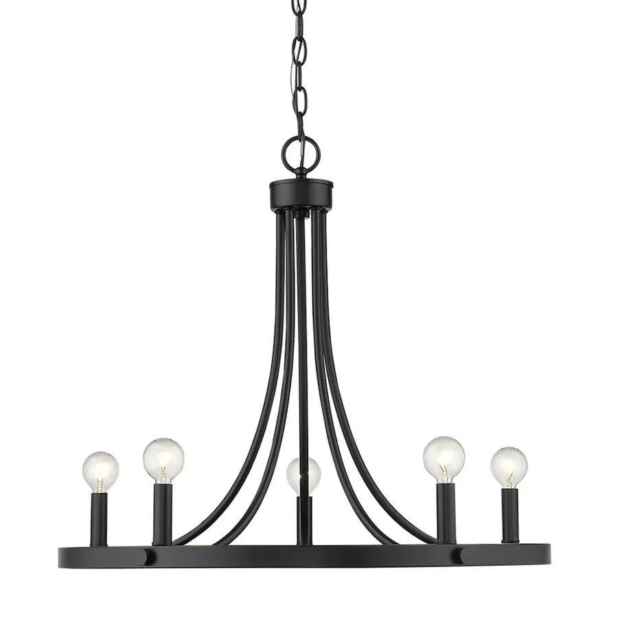 Sawyer 5-Light Chandelier in Matte Black - Image 2