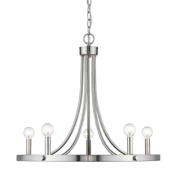 Sawyer 5-Light Chandelier in Satin Nickel - Image 1