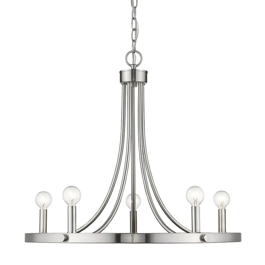 Sawyer 5-Light Chandelier in Satin Nickel - Image 1