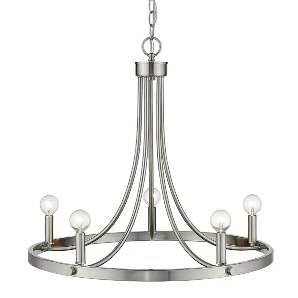 Sawyer 5-Light Chandelier in Satin Nickel - Image 4