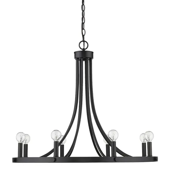 Sawyer 8-Light Chandelier in Matte Black - Image 1