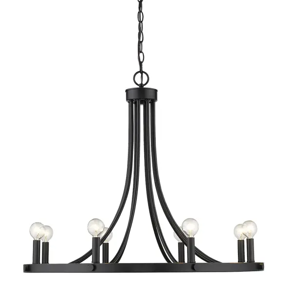 Sawyer 8-Light Chandelier in Matte Black - Image 2