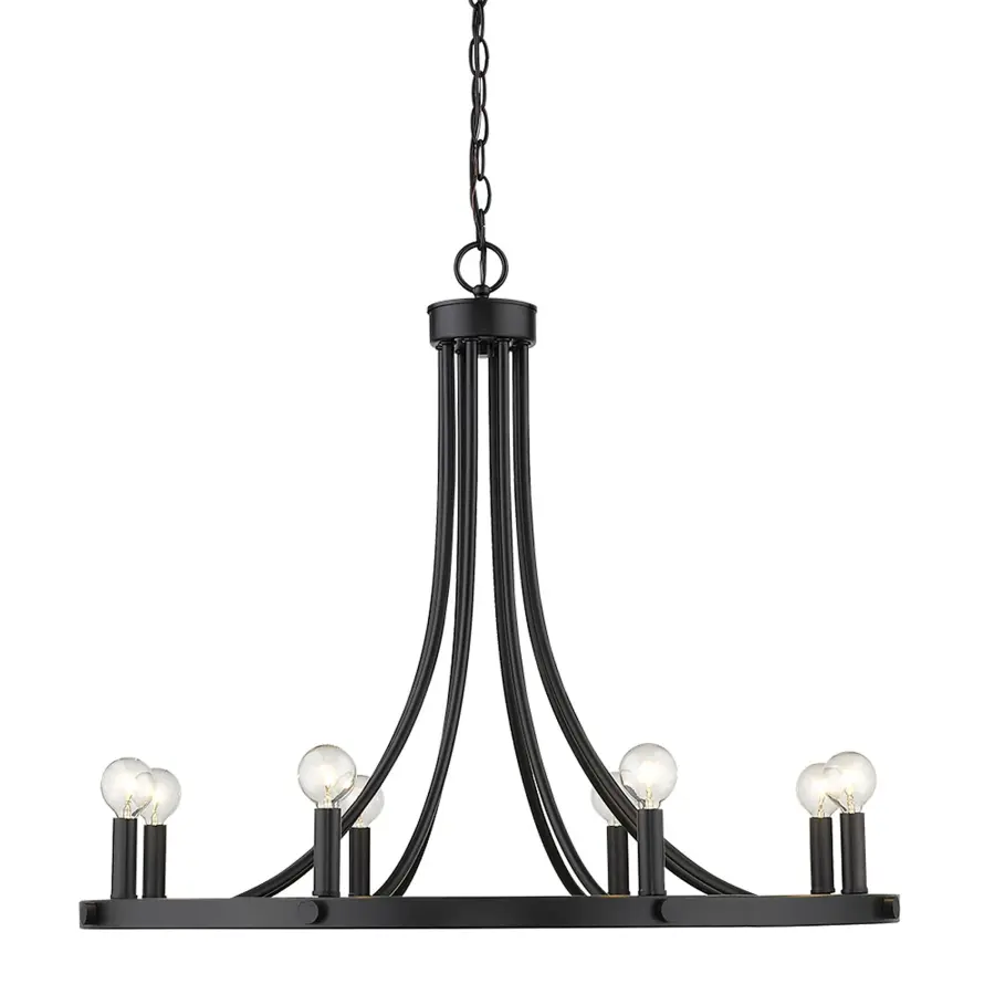 Sawyer 8-Light Chandelier in Matte Black - Image 2