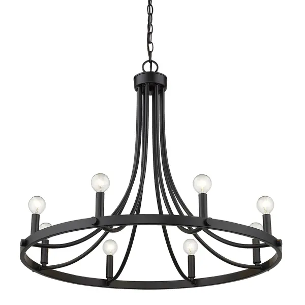 Sawyer 8-Light Chandelier in Matte Black - Image 4