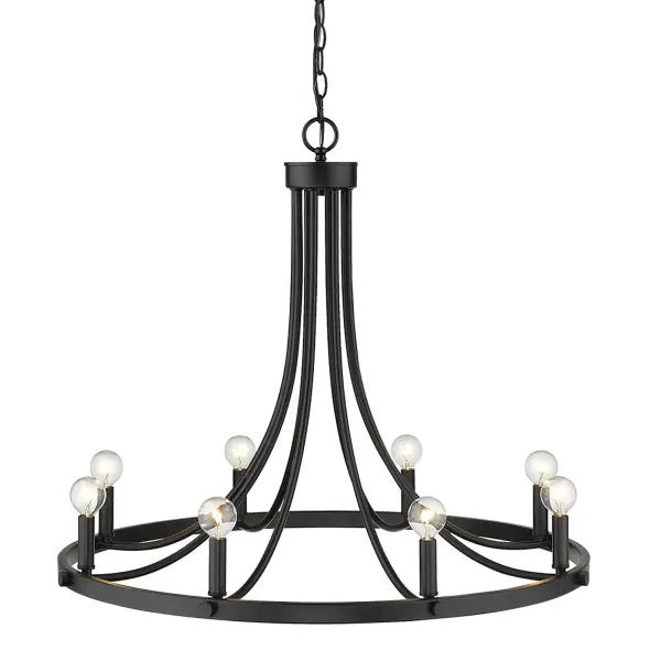 Sawyer 8-Light Chandelier in Matte Black - Image 5