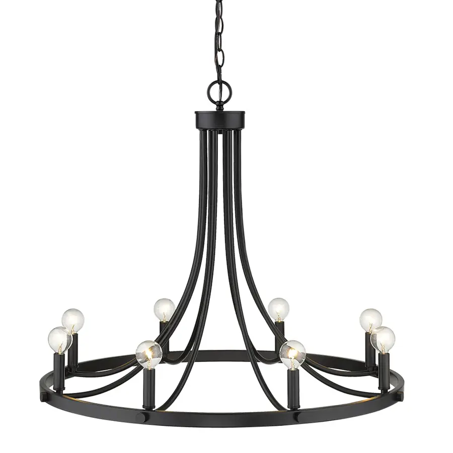Sawyer 8-Light Chandelier in Matte Black - Image 5