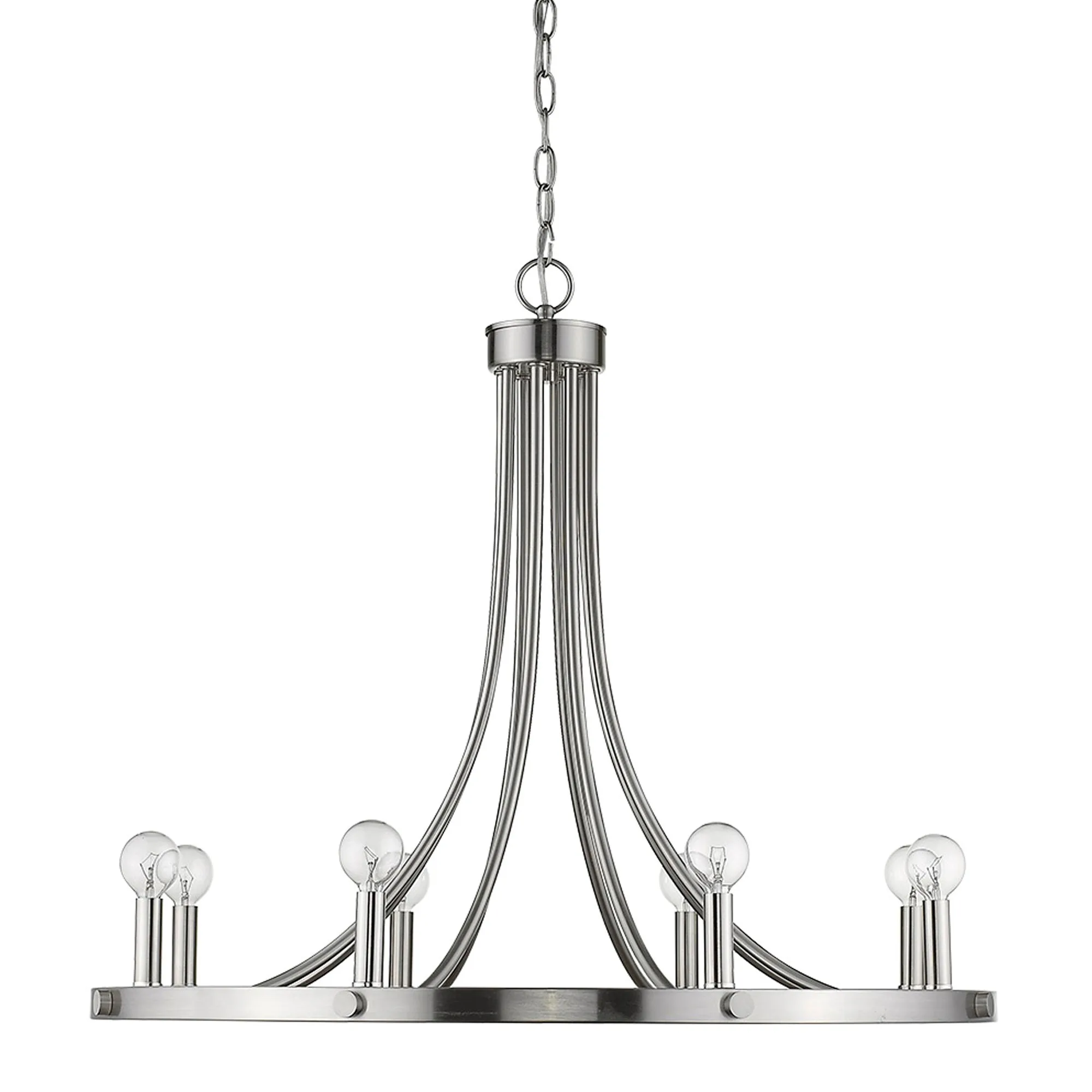 Sawyer 8-Light Chandelier in Satin Nickel