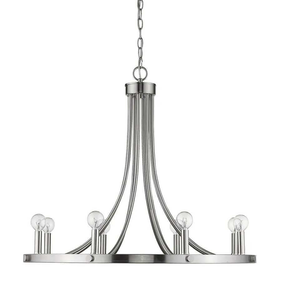 Sawyer 8-Light Chandelier in Satin Nickel - Image 1