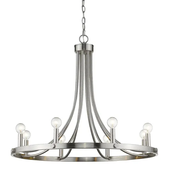Sawyer 8-Light Chandelier in Satin Nickel - Image 3