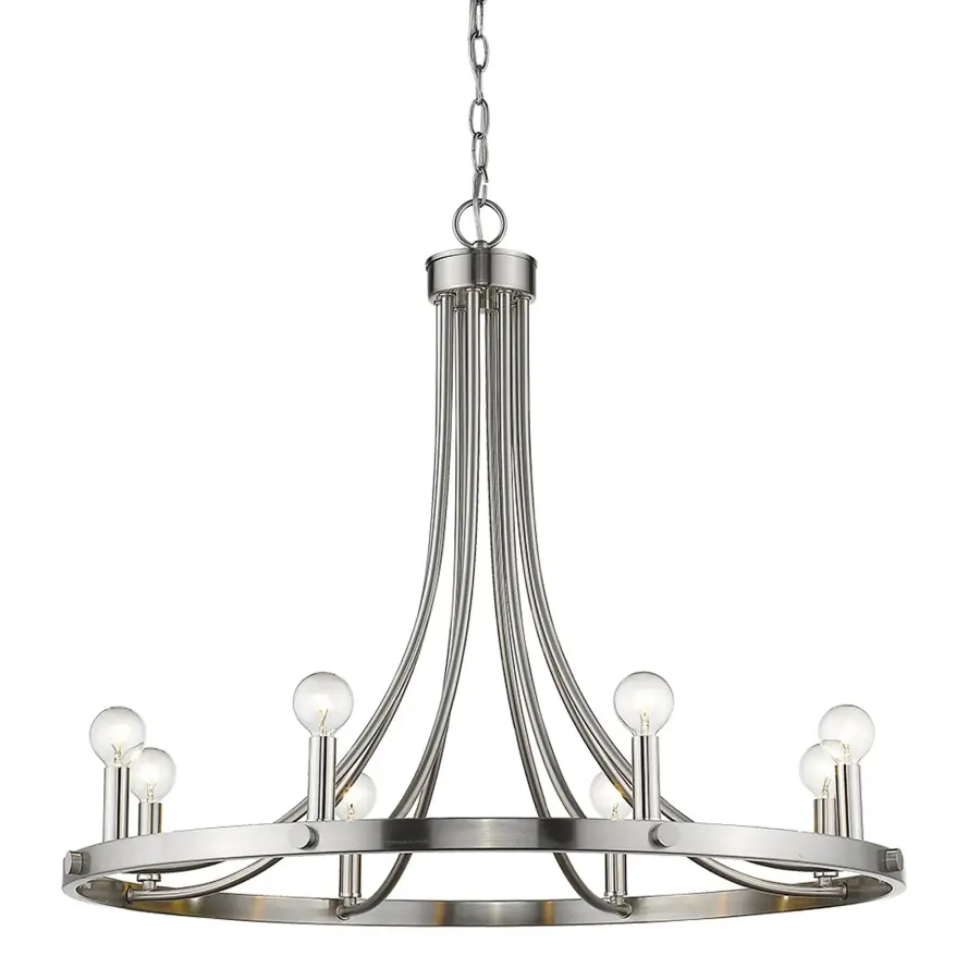 Sawyer 8-Light Chandelier in Satin Nickel - Image 3