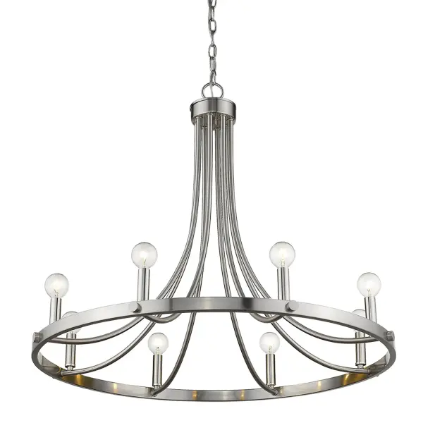 Sawyer 8-Light Chandelier in Satin Nickel - Image 4