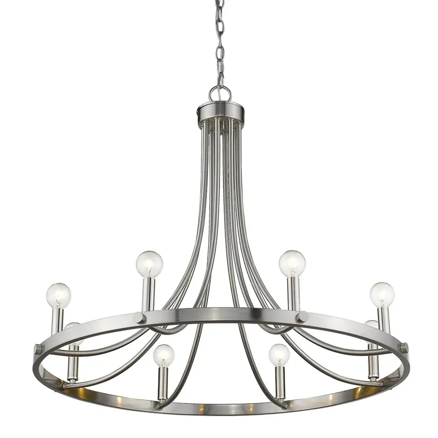 Sawyer 8-Light Chandelier in Satin Nickel - Image 4
