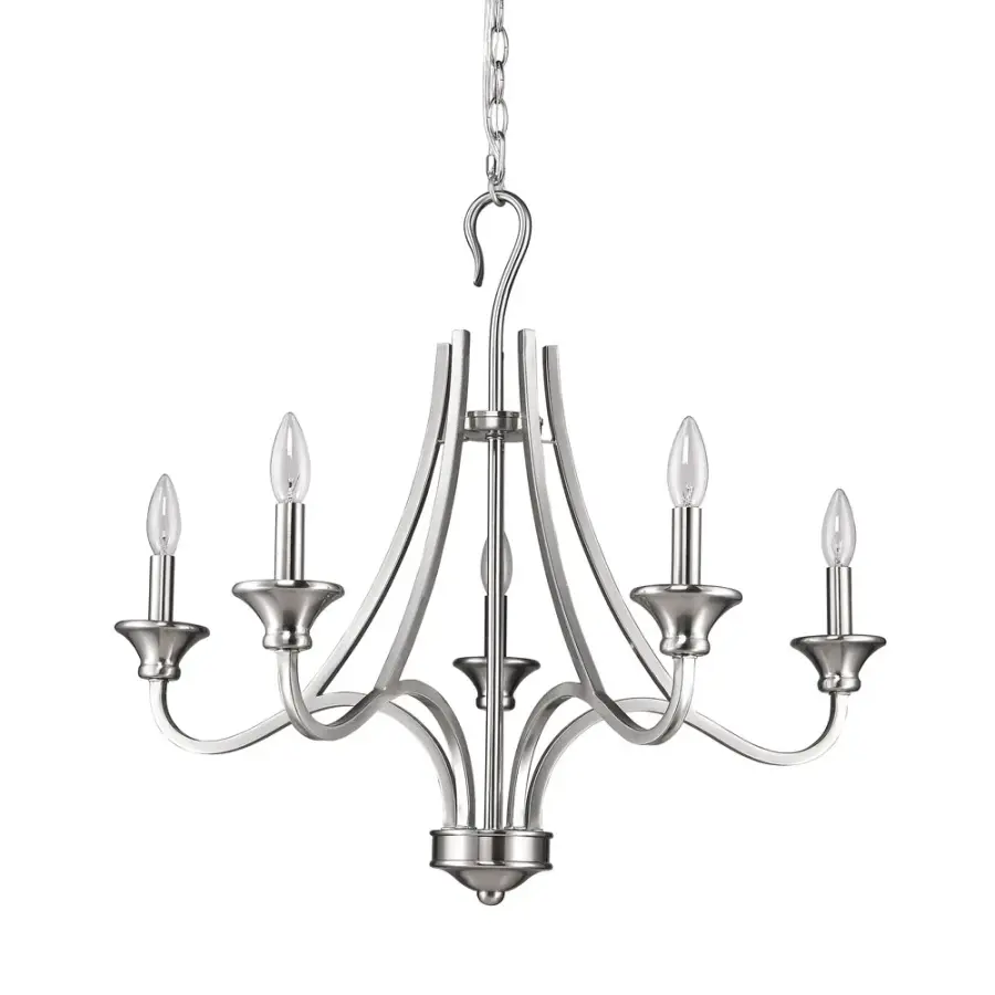 Michelle 5-Light Chandelier in Satin Nickel