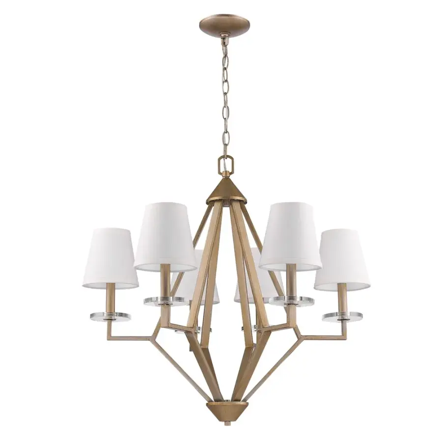 Easton 6-Light Chandelier in Washed Gold