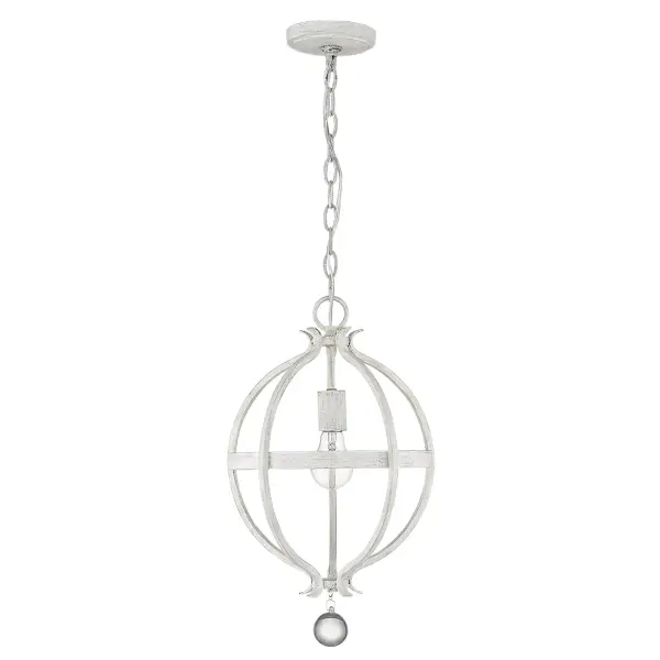 Charming Farmhouse Pendant with Classic Country White Finish - Image 2