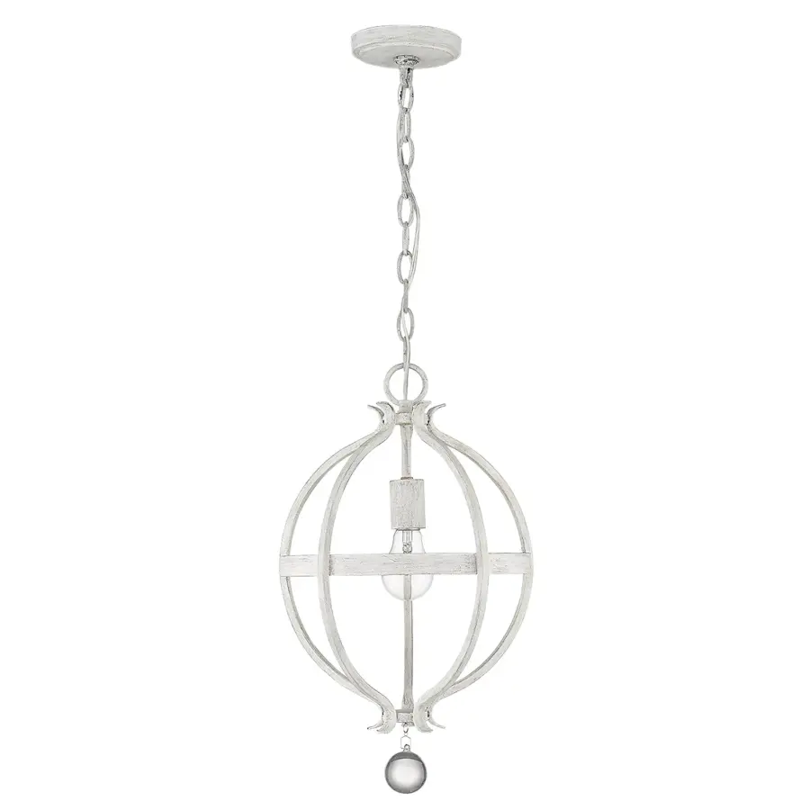 Charming Farmhouse Pendant with Classic Country White Finish - Image 2