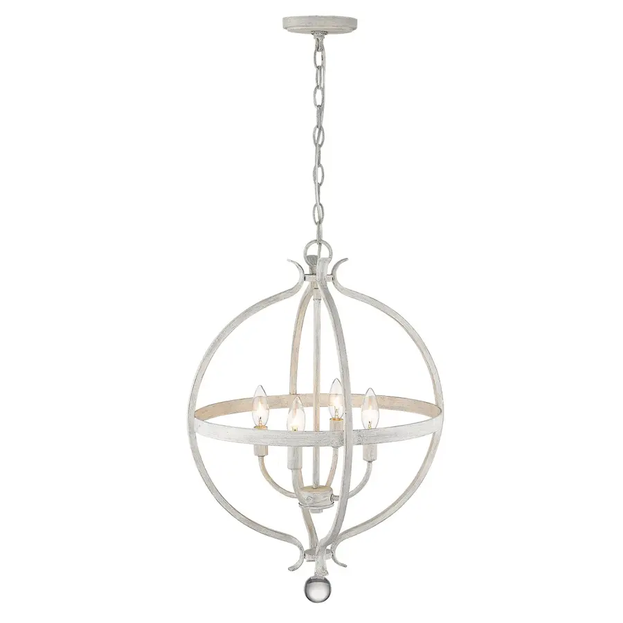 Charming Farmhouse Pendant with Classic Country White Finish - Image 1
