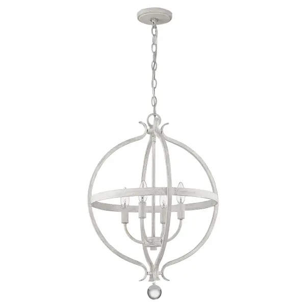 Charming Farmhouse Pendant with Classic Country White Finish - Image 2
