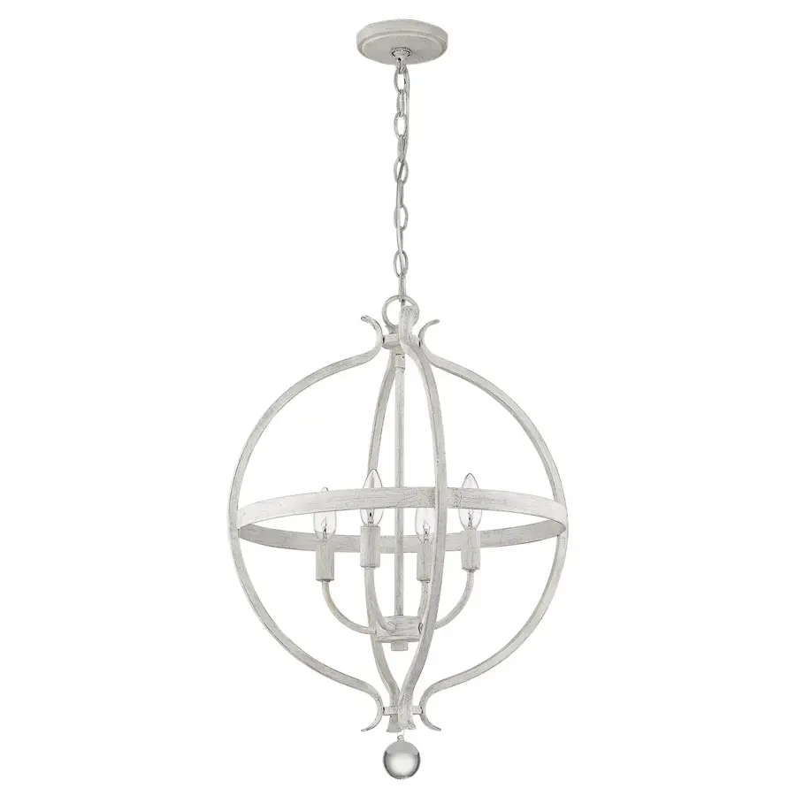 Charming Farmhouse Pendant with Classic Country White Finish - Image 2