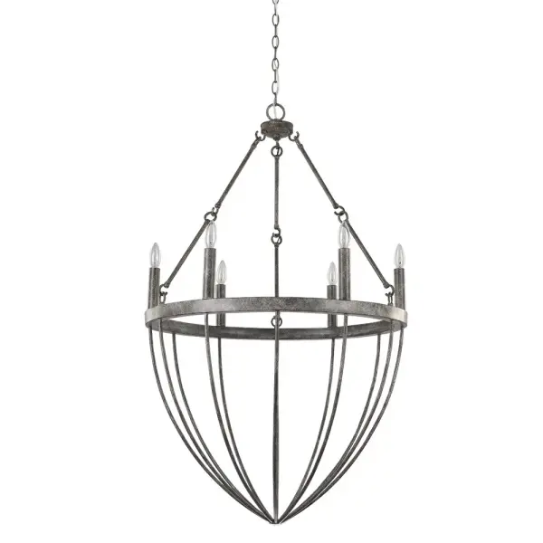 Harlow 6-Light Chandelier in Ash