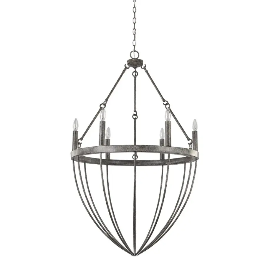 Harlow 6-Light Chandelier in Ash