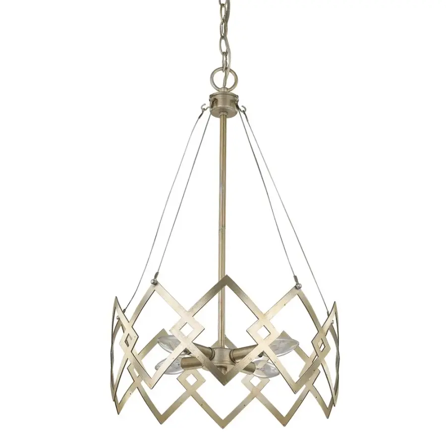 Nora 4-Light Chandelier in Washed Gold