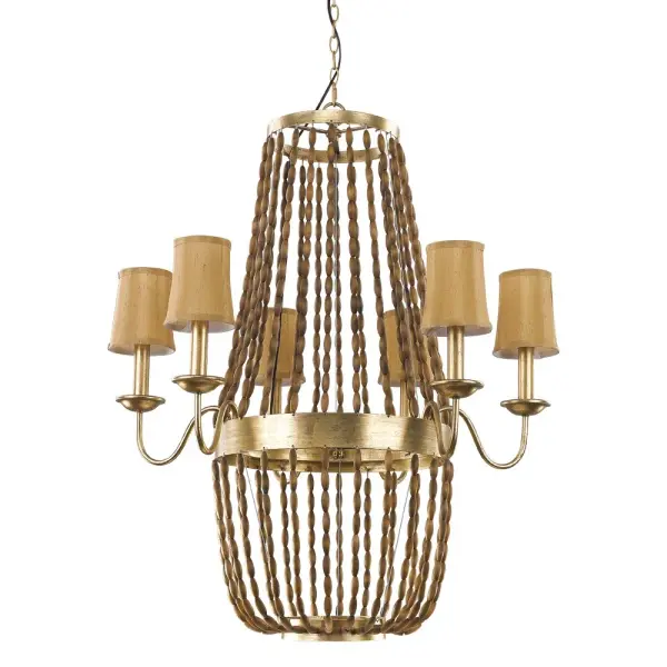 Anastasia 6-Light Chandelier in Antique Gold Leaf