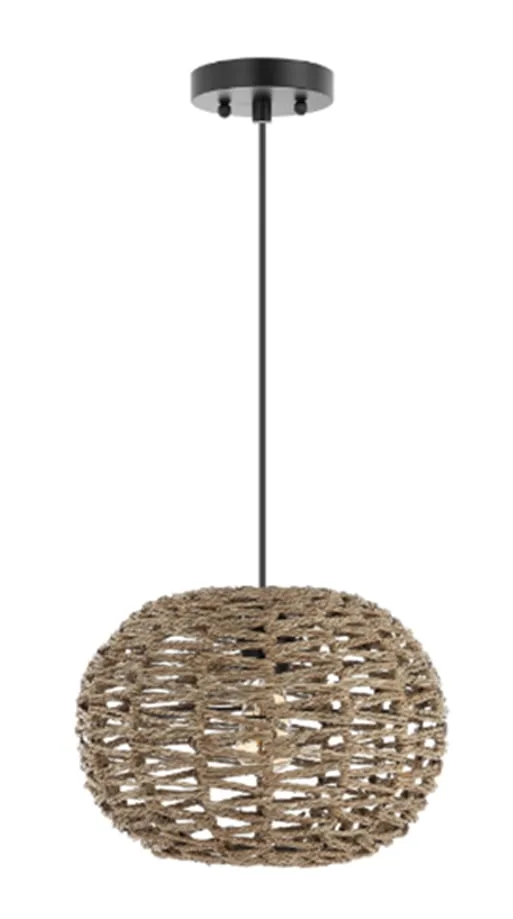Berkshire 1-Light Pendant in Matte Black