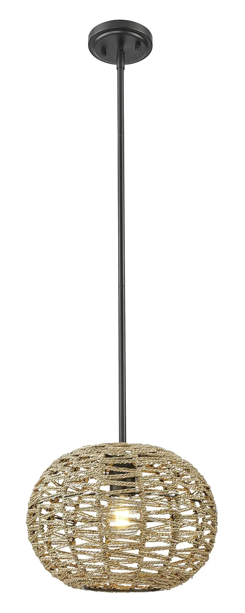 Berkshire 1-Light Pendant in Matte Black - Image 3