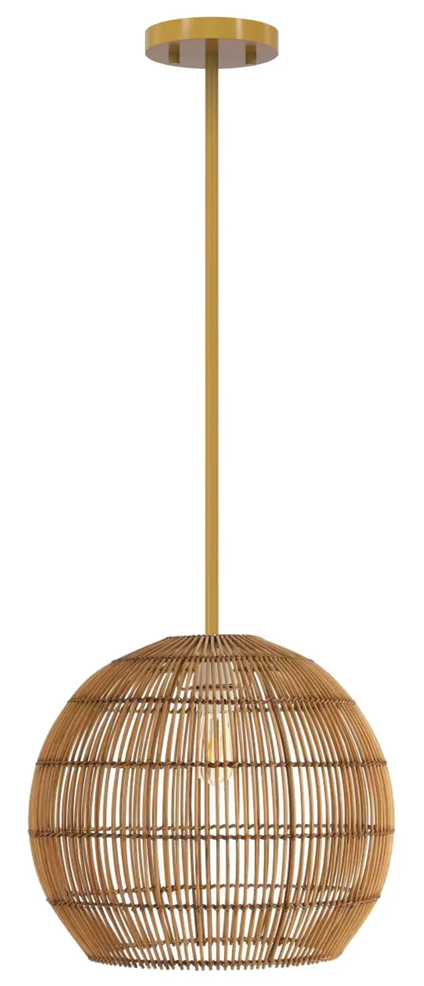 Berkshire 1-Light Wicker Pendant - Image 2