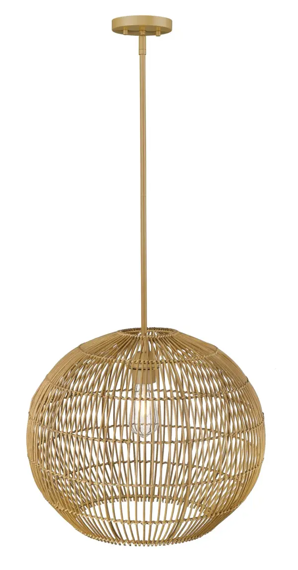 Berkshire 1-Light Wicker Pendant - Image 3