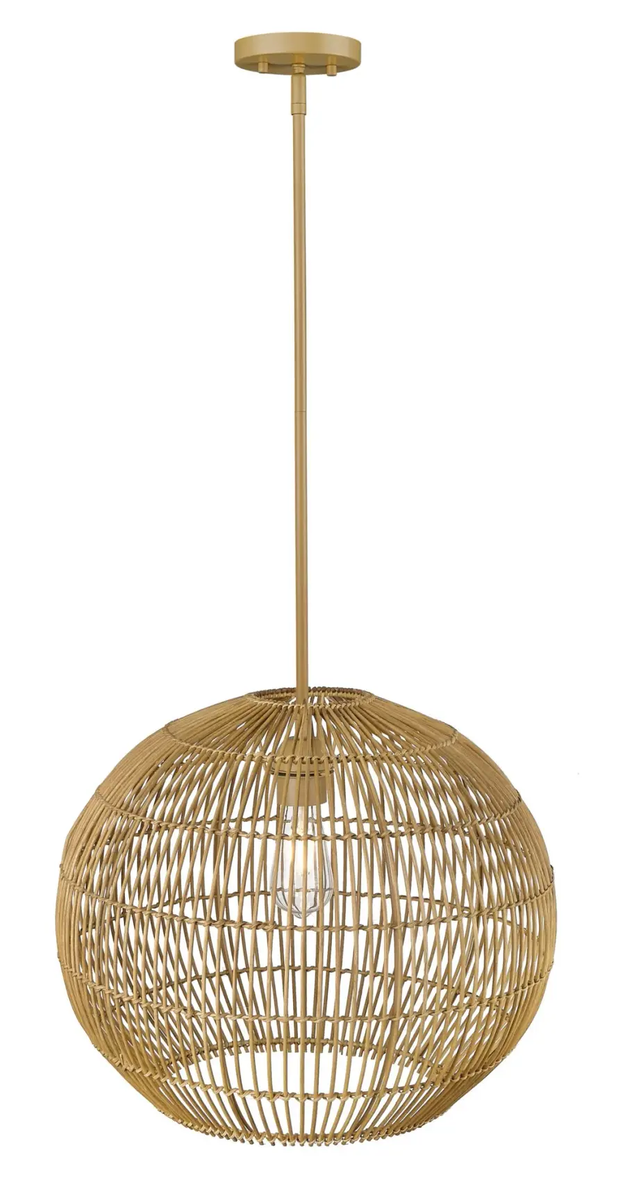Berkshire 1-Light Wicker Pendant - Image 3