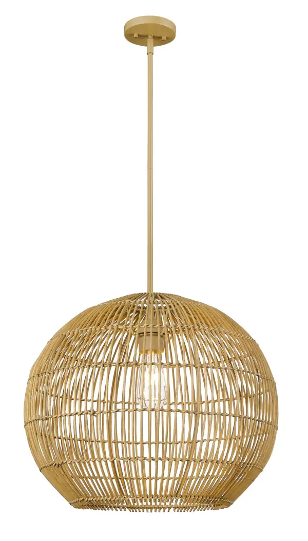 Berkshire 1-Light Wicker Pendant - Image 5