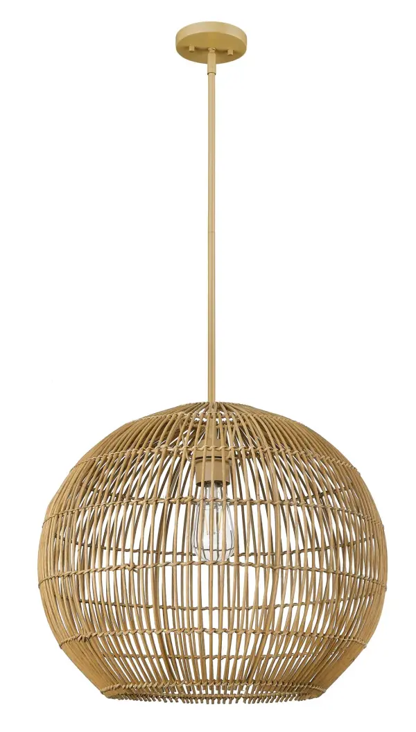 Berkshire 1-Light Wicker Pendant - Image 6
