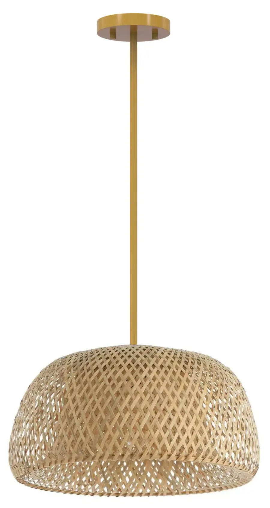 Berkshire 1-Light Wicker Pendant - Image 1