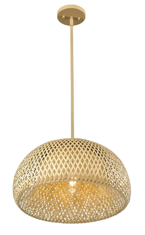 Berkshire 1-Light Wicker Pendant - Image 3