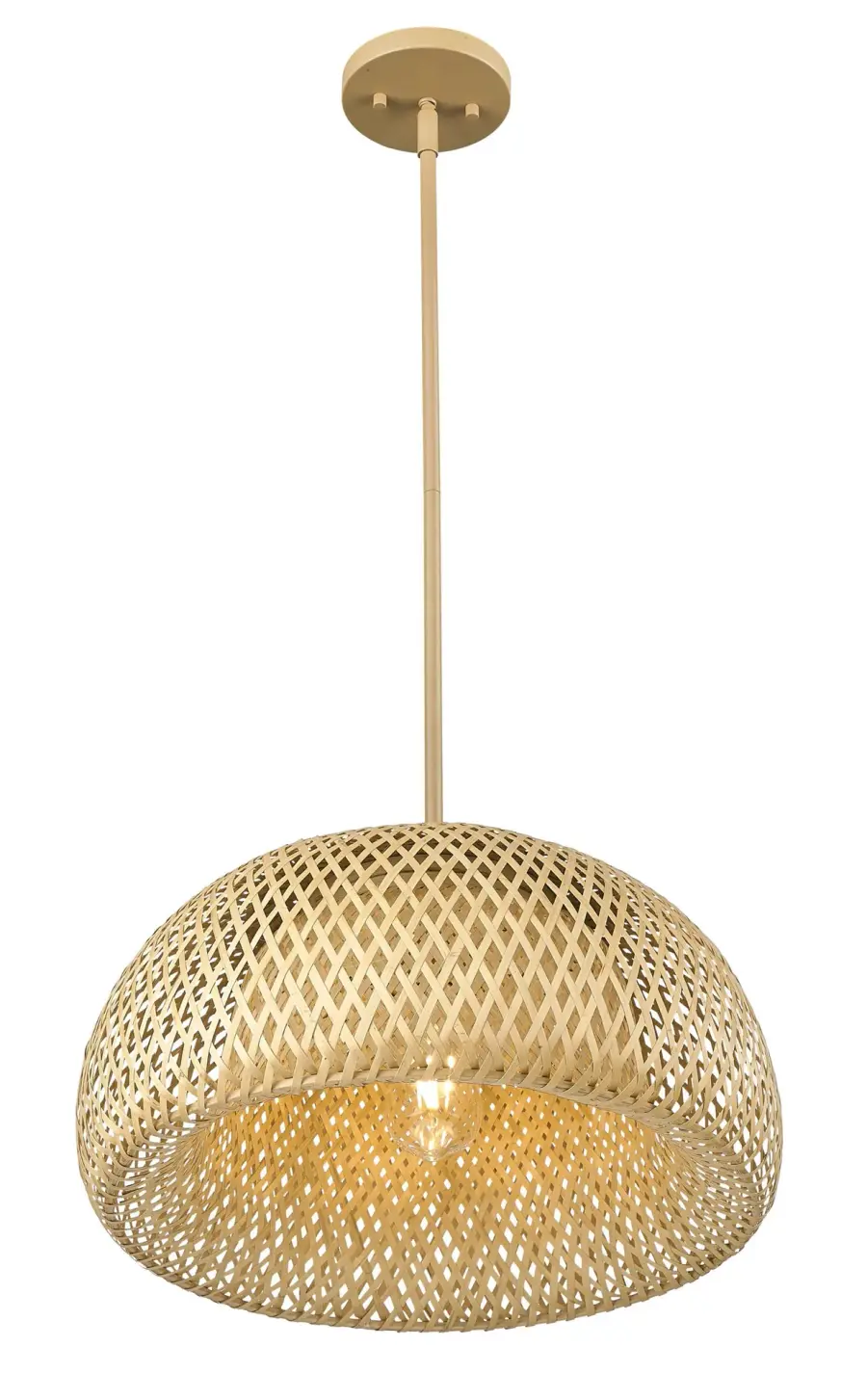 Berkshire 1-Light Wicker Pendant - Image 3