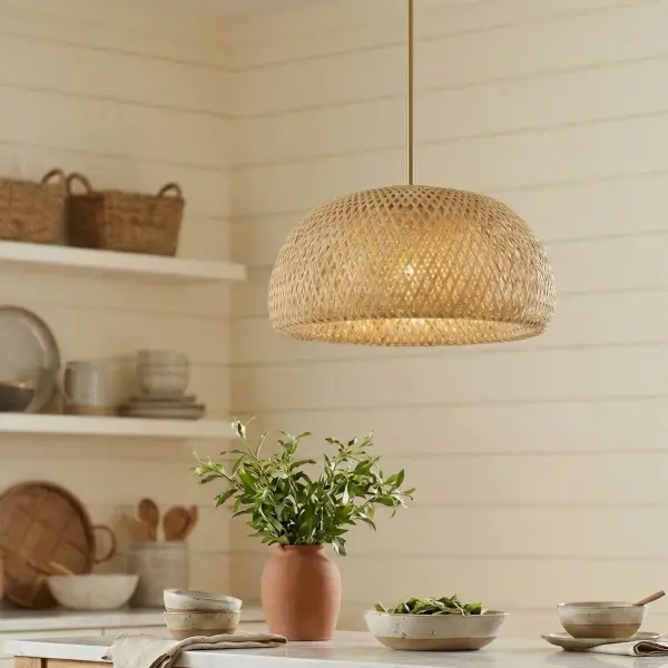 Berkshire 1-Light Wicker Pendant - Image 8