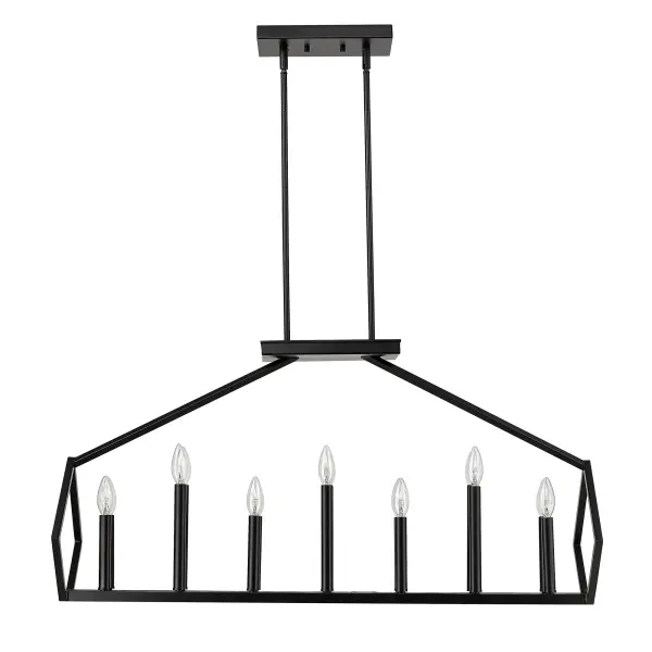 Luca 14-Light Island Pendant in Matte Black - Image 3