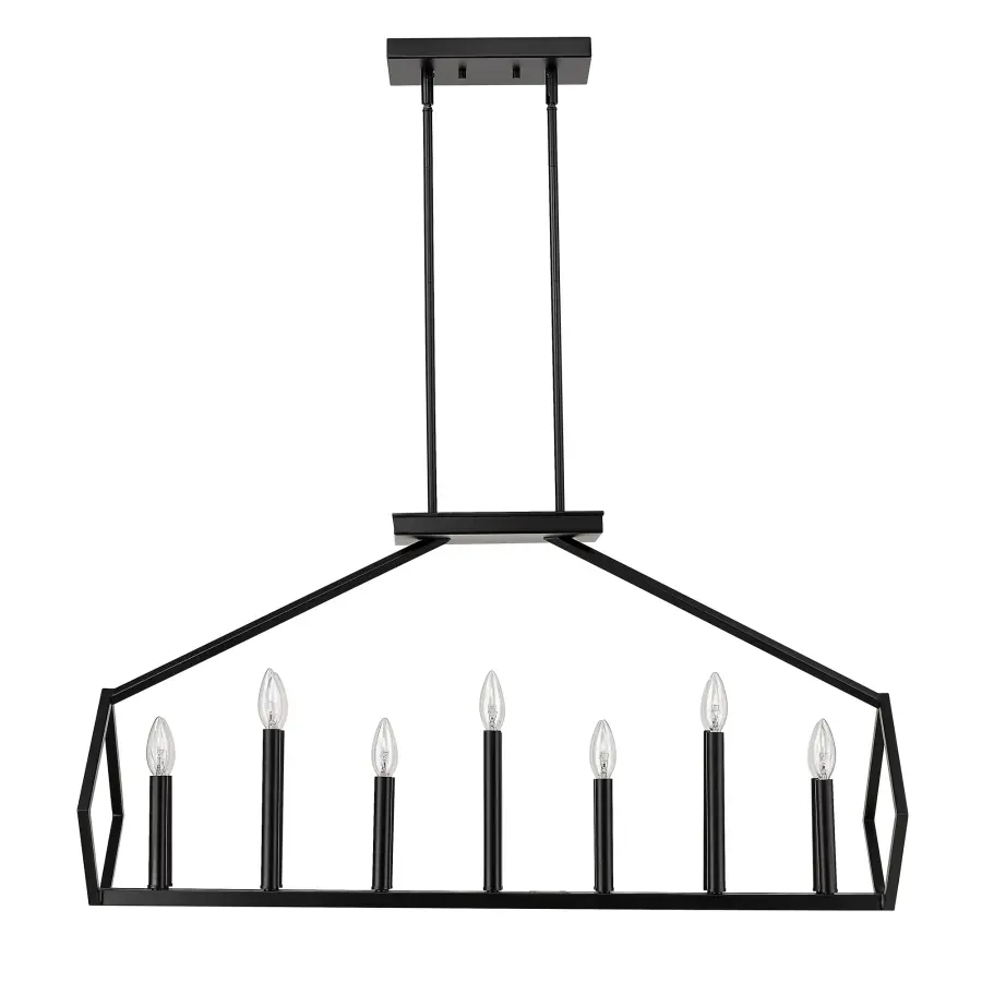 Luca 14-Light Island Pendant in Matte Black - Image 3