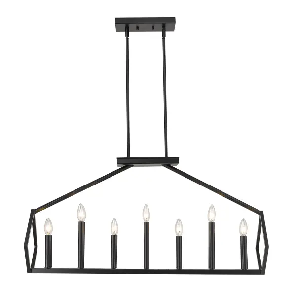 Luca 14-Light Island Pendant in Matte Black - Image 4