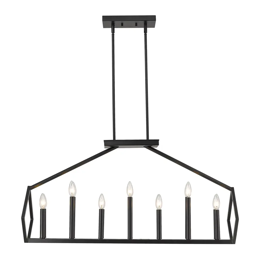 Luca 14-Light Island Pendant in Matte Black - Image 4