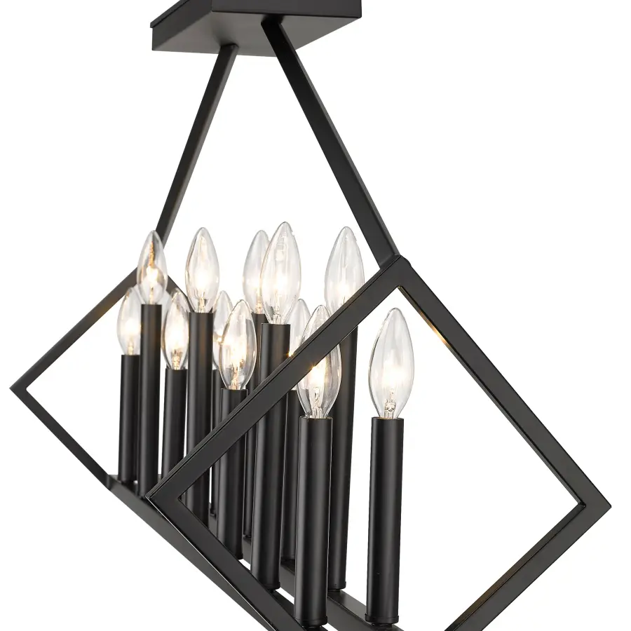 Luca 14-Light Island Pendant in Matte Black - Image 5