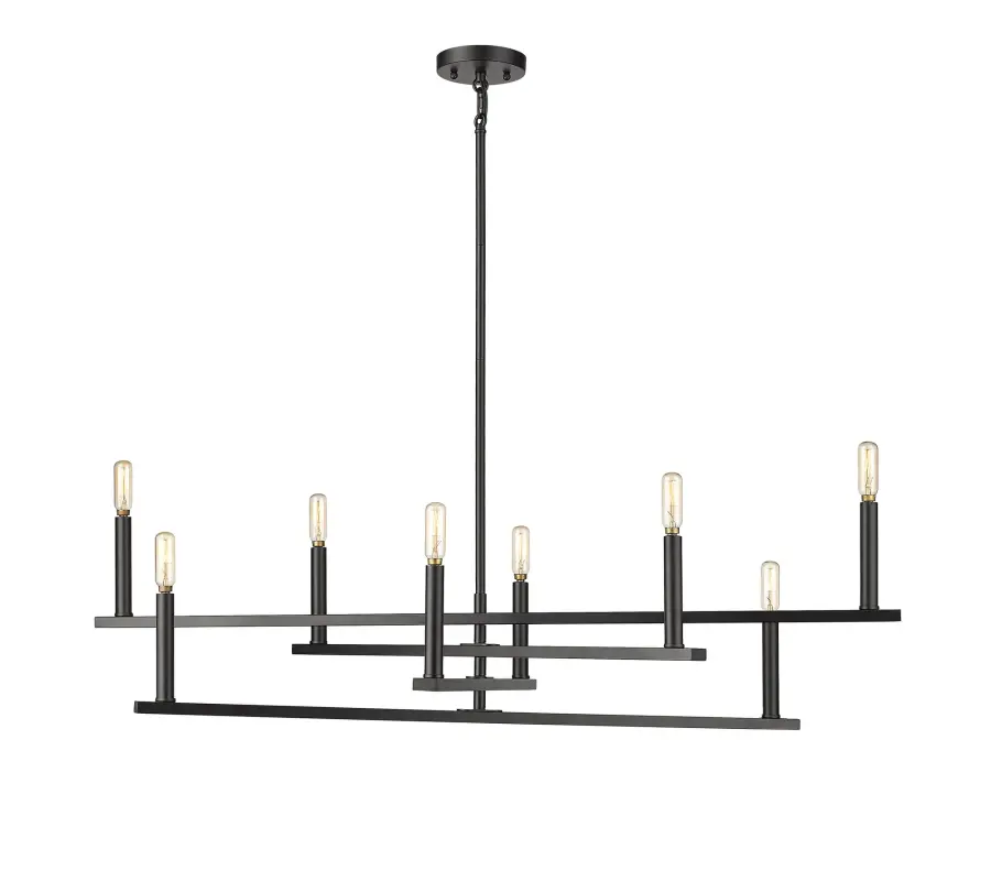 Hale 8-Light Chandelier in Matte Black - Image 1