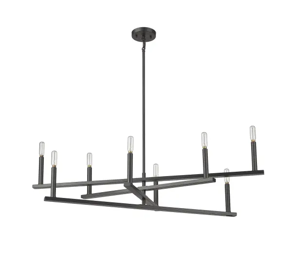 Hale 8-Light Chandelier in Matte Black - Image 3